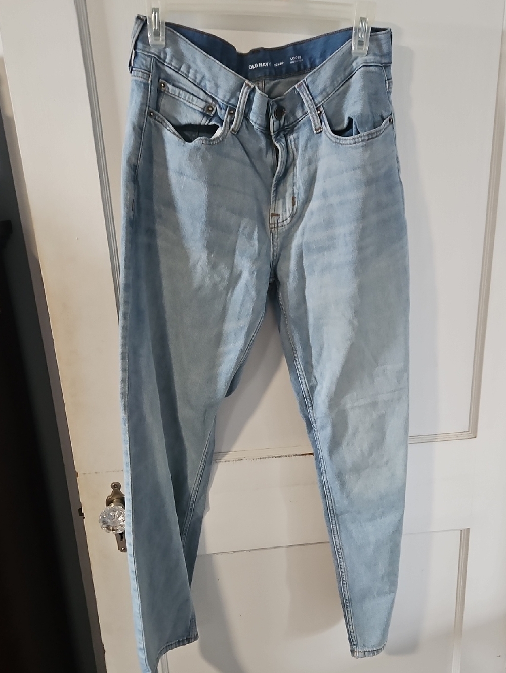 Old Navy Light Blue High-Rise Tapered Jeans